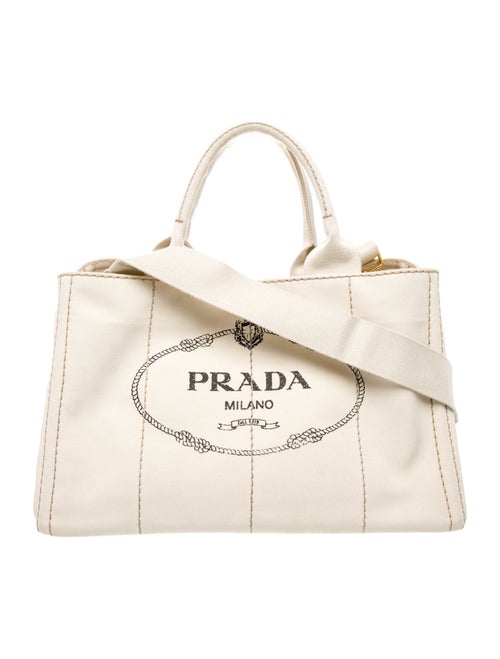 Prada Enameled Metal Triangle Canapa