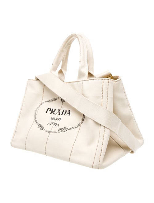 Prada Enameled Metal Triangle Canapa