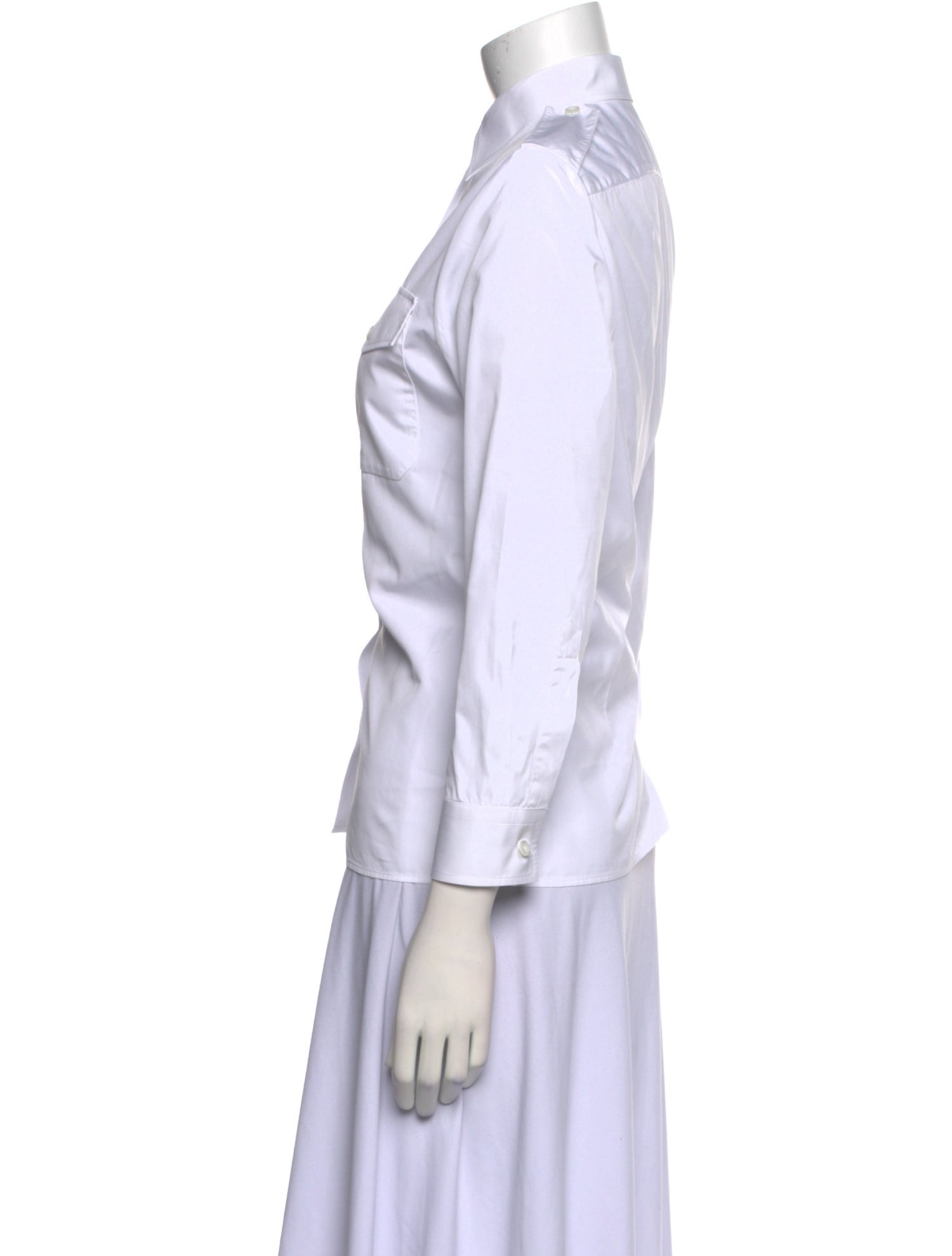 Prada 2024 Long Sleeve Button-Up Top