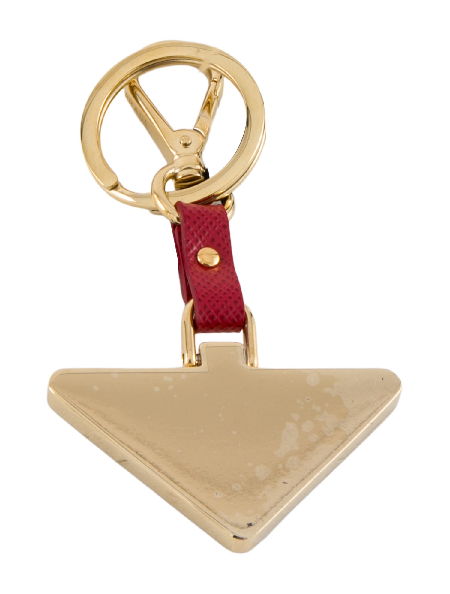 Prada Saffiano Leather Keychain w/Tags
