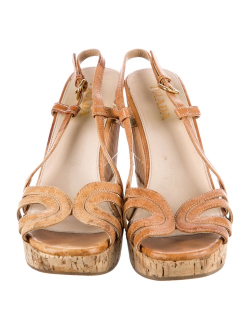 Prada Leather Slingback Sandals