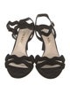 Prada Suede Scalloped Accent Sandals