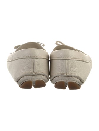 Prada Leather Bow Accents Loafers