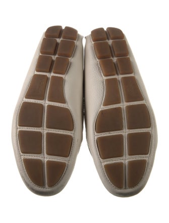Prada Leather Bow Accents Loafers
