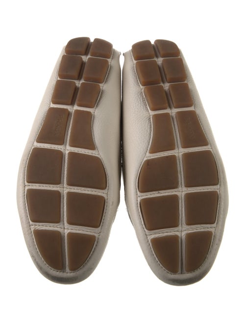 Prada Leather Bow Accents Loafers