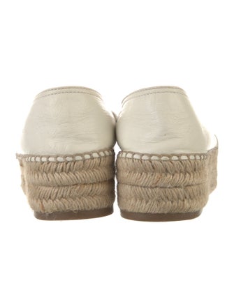 Prada Leather Whipstitch Trim Espadrilles