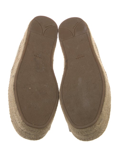 Prada Leather Whipstitch Trim Espadrilles