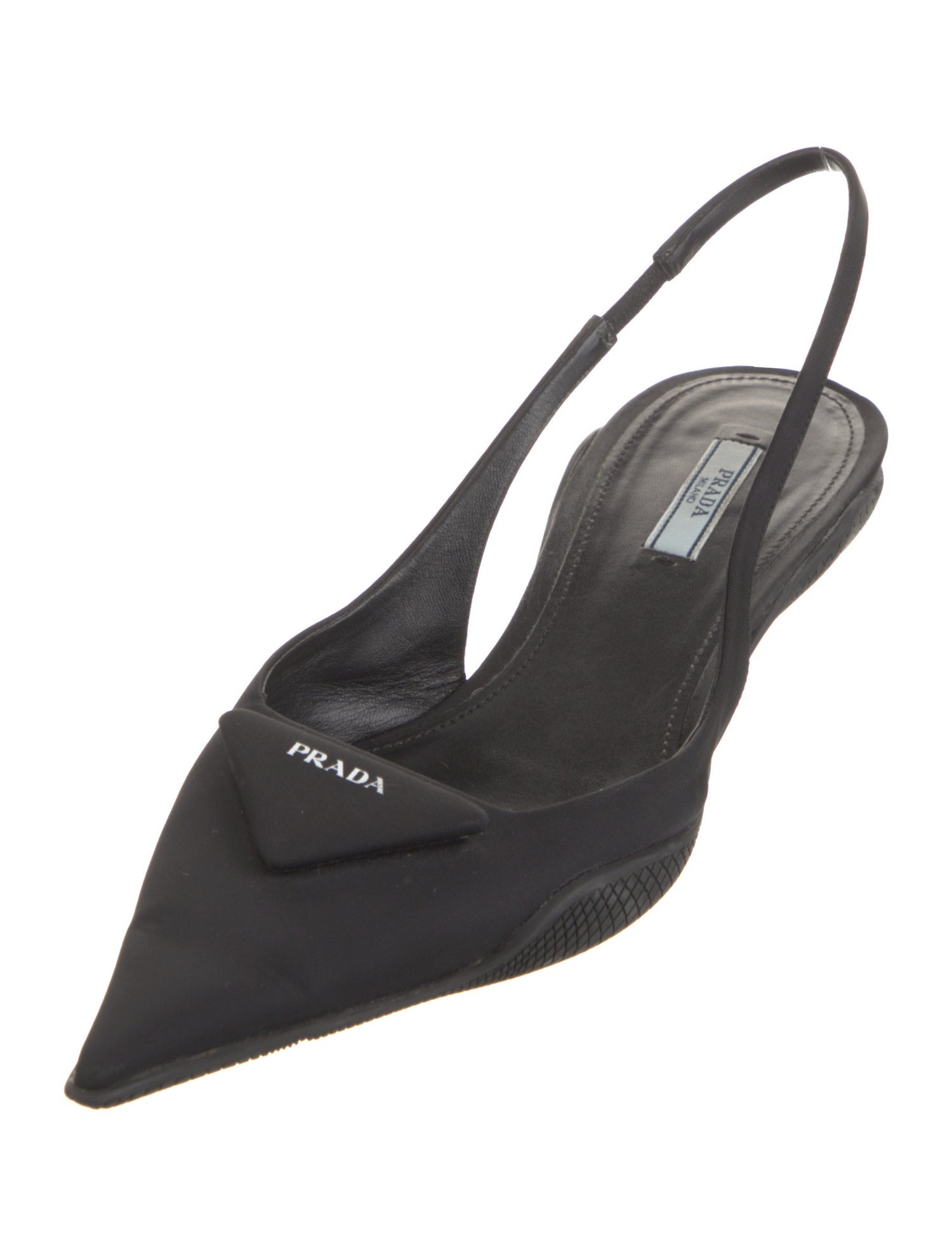 Prada Nylon Slingback Pumps