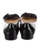 Prada Patent Leather Bow Accents Flats