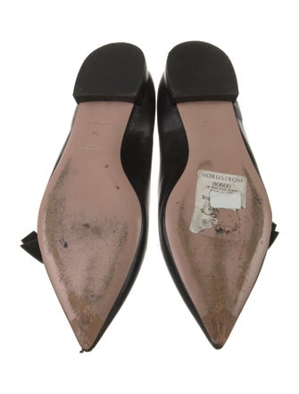 Prada Leather Bow Accents Ballet Flats