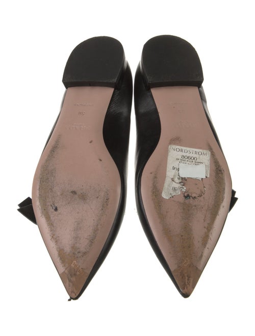 Prada Leather Bow Accents Ballet Flats