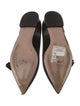 Prada Leather Bow Accents Ballet Flats