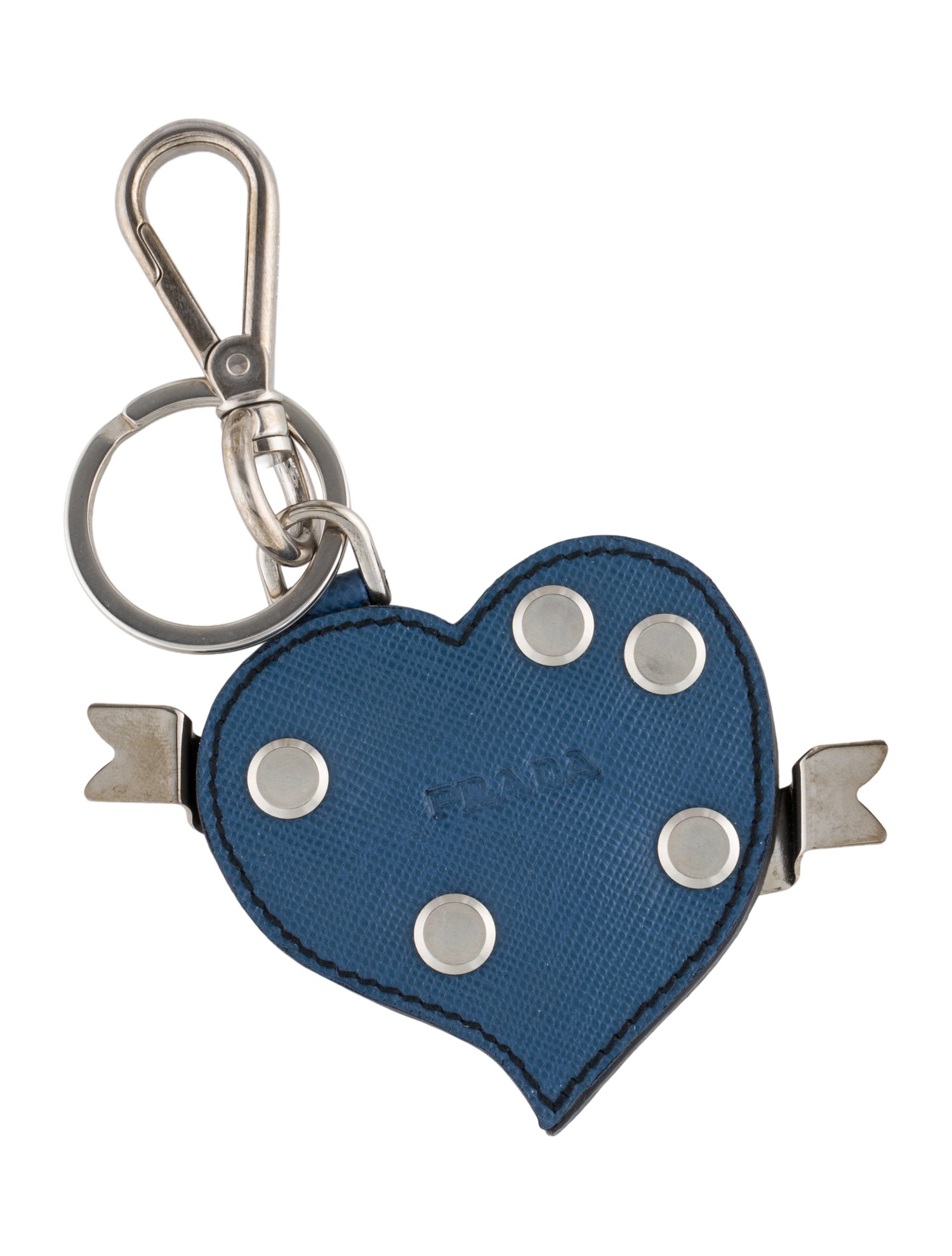 Prada Studded Leather keychain