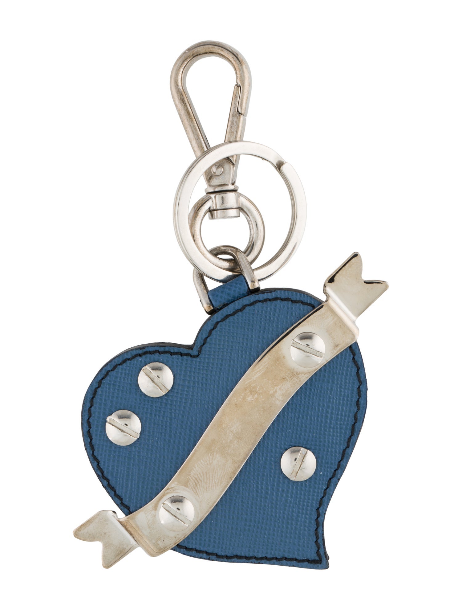 Prada Studded Leather keychain