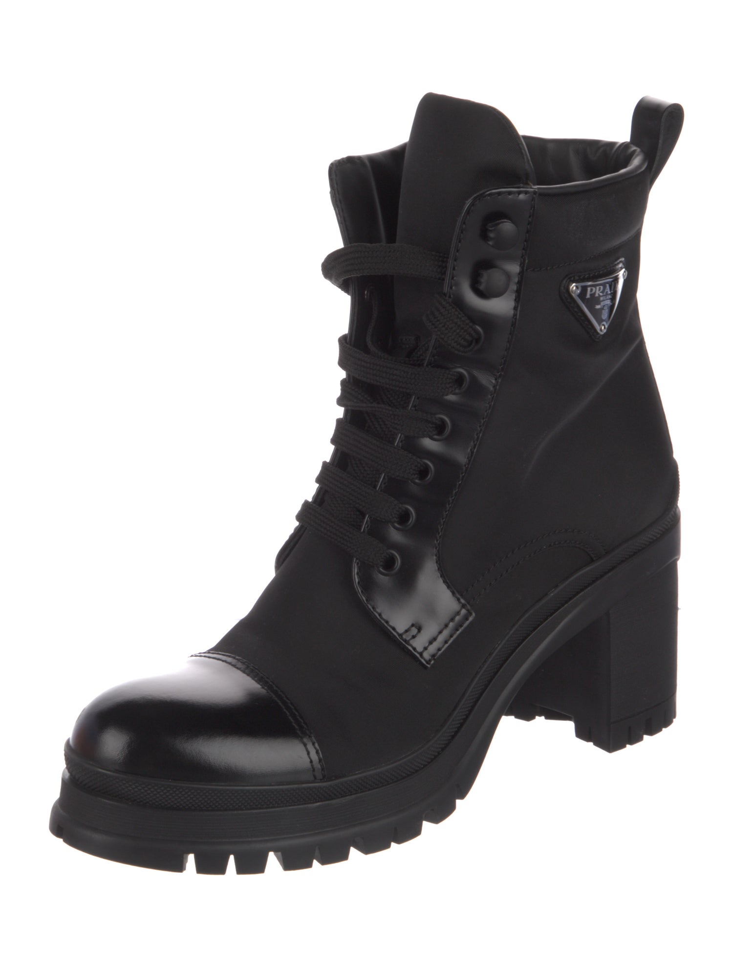 Prada Nylon Combat Boots