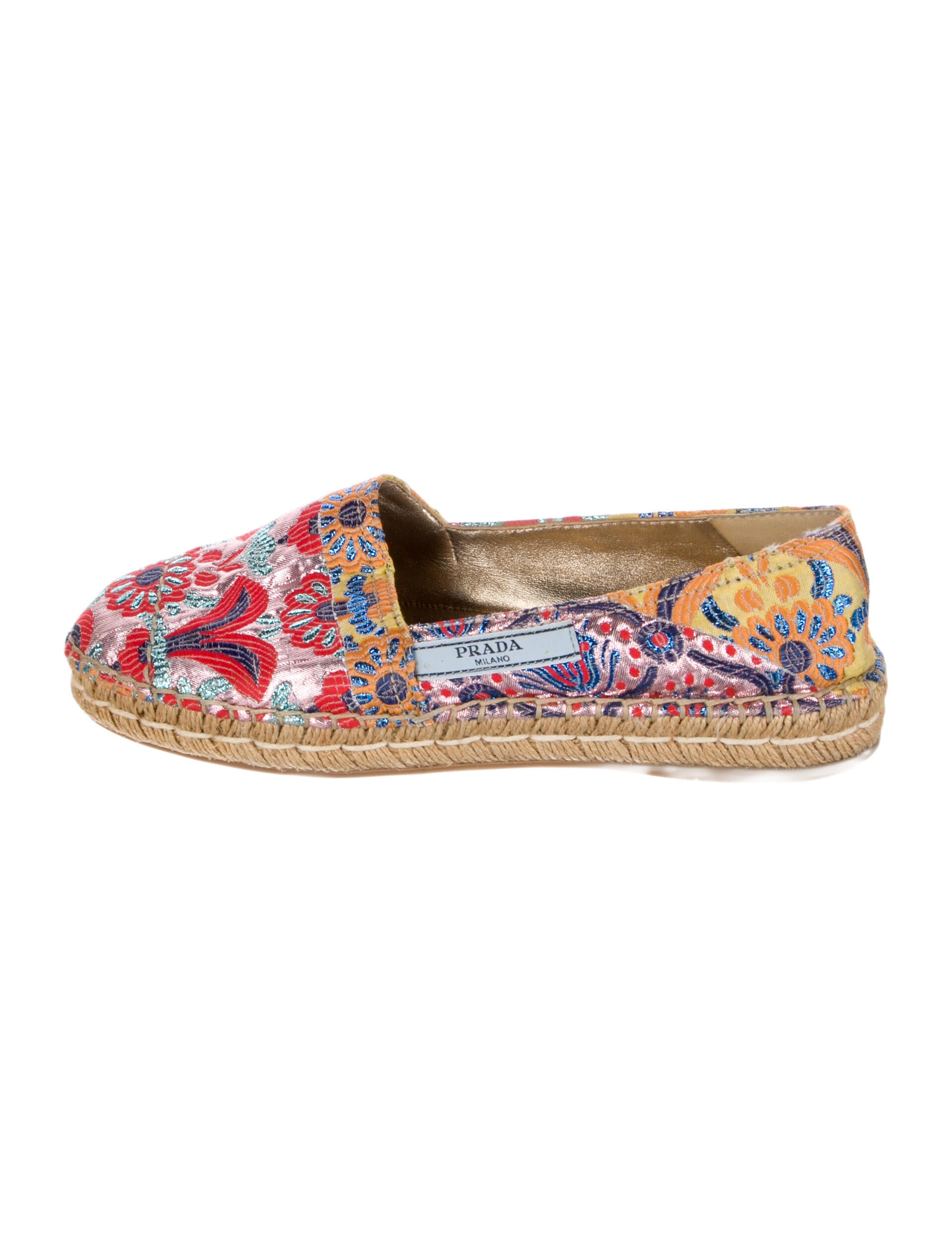 Prada Floral Print Espadrilles