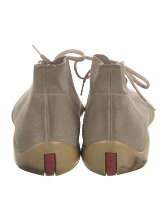 Prada Sport Suede Lace-Up Boots