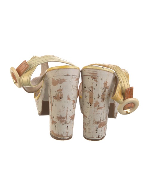 Prada Patent Leather Printed Sandals