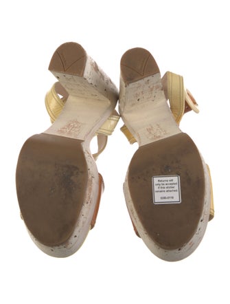 Prada Patent Leather Printed Sandals