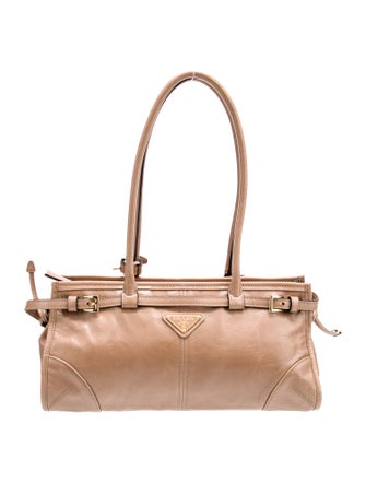 Prada Enameled Metal Triangle Soft Lux Bonnie Medium 2024