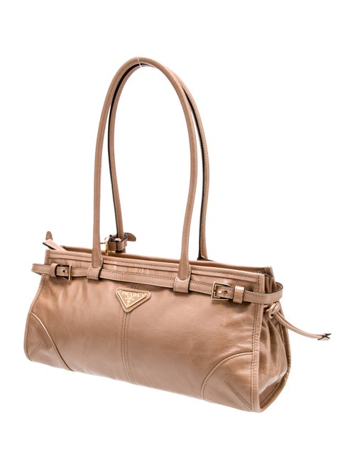 Prada Enameled Metal Triangle Soft Lux Bonnie Medium 2024