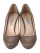 Prada Leather Whipstitch Trim Pumps