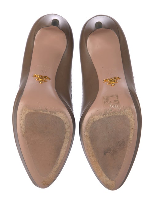 Prada Leather Whipstitch Trim Pumps
