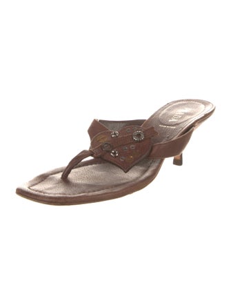 Prada Leather Flip Flops