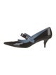 Prada Patent Leather Bow Accents D'Orsay Pumps