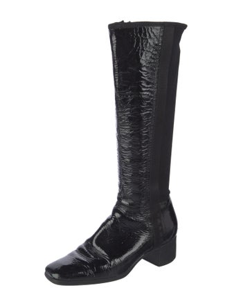 Prada Sport Patent Leather Riding Boots