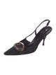 Prada Suede Studded Accents Slingback Pumps