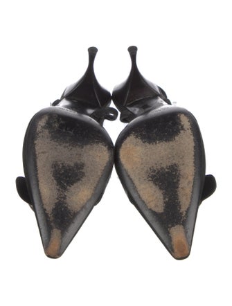 Prada Suede Studded Accents Slingback Pumps