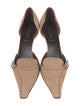 Prada Suede Whipstitch Trim D'Orsay Pumps