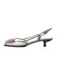 Prada Leather Crystal Embellishments Slingback Sandals