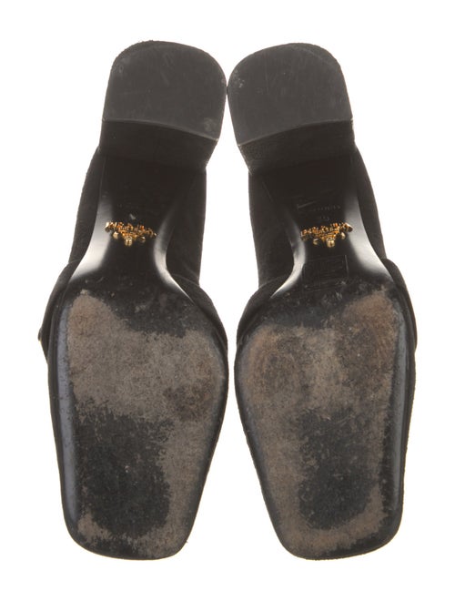 Prada Suede Chain-Link Accents Pumps