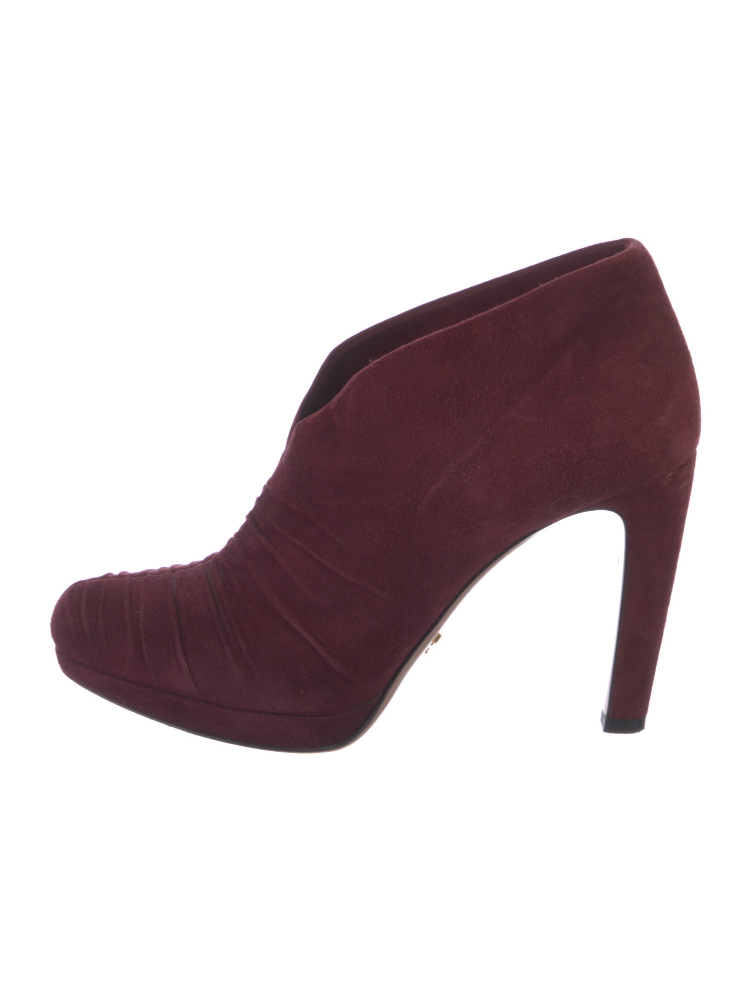 Prada Suede Lace-Up Boots