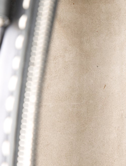 Prada Enameled Metal Triangle Galleria Double Zip Mini