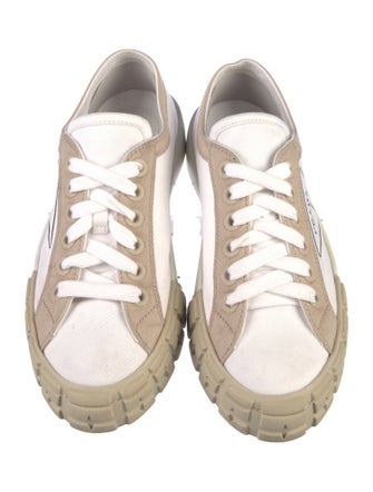 Prada Canvas Graphic Print Sneakers