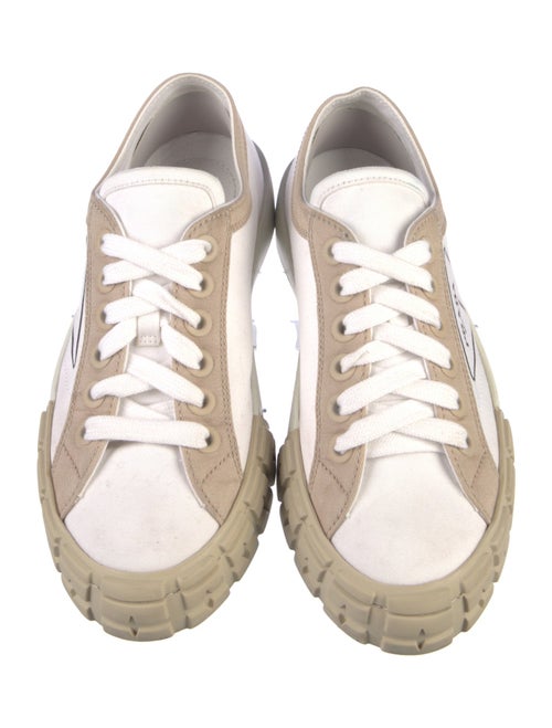 Prada Canvas Graphic Print Sneakers