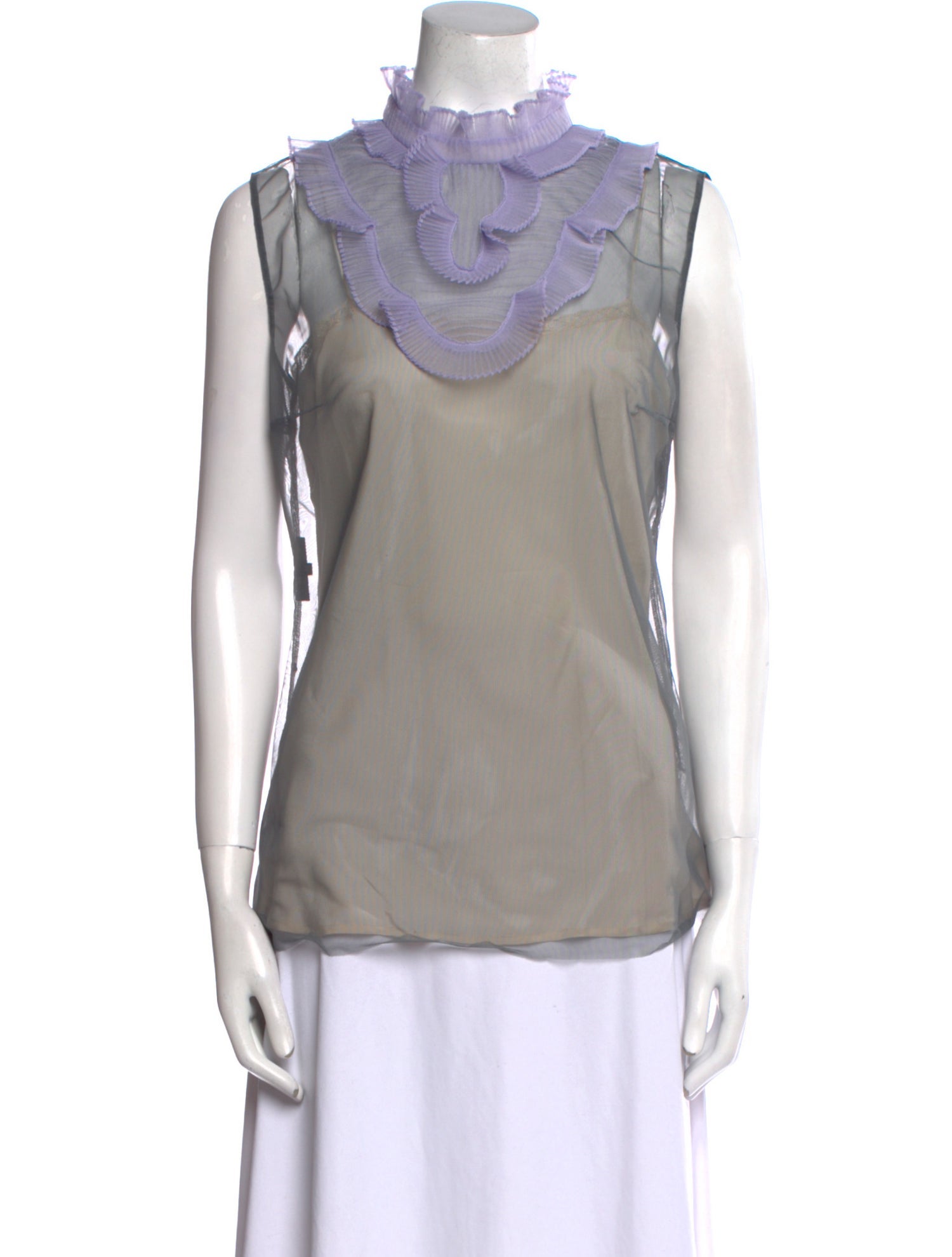 Prada 2018 Mock Neck Top