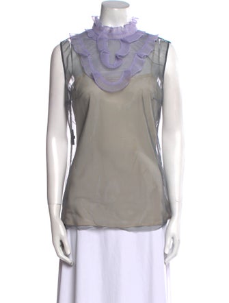 Prada 2018 Mock Neck Top