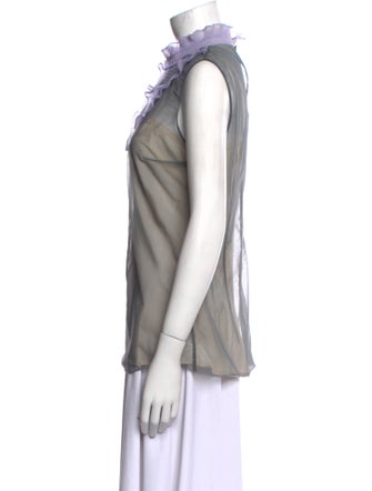 Prada 2018 Mock Neck Top