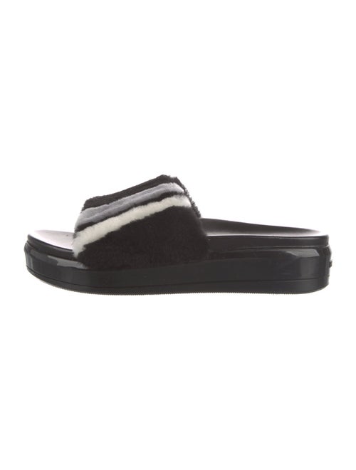 Prada Fur Printed Slides