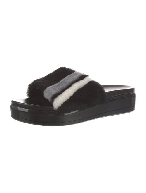Prada Fur Printed Slides