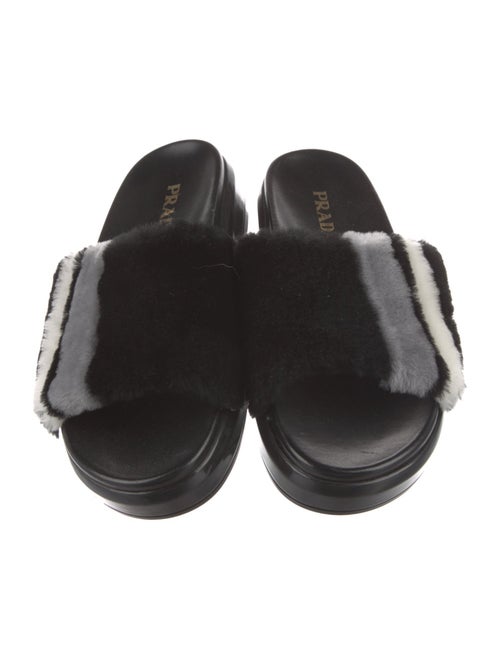 Prada Fur Printed Slides