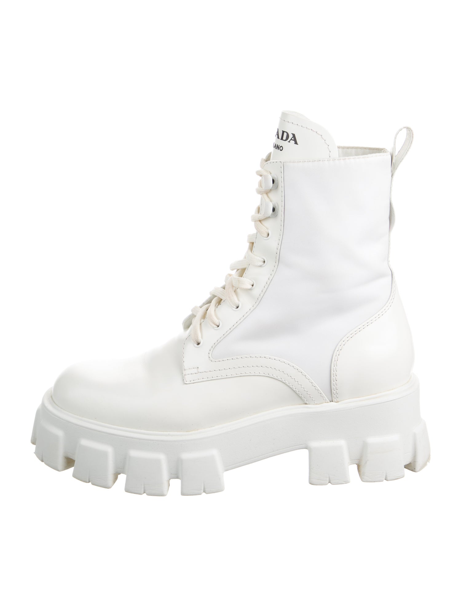 Prada Leather Combat Boots