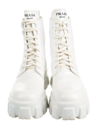 Prada Leather Combat Boots