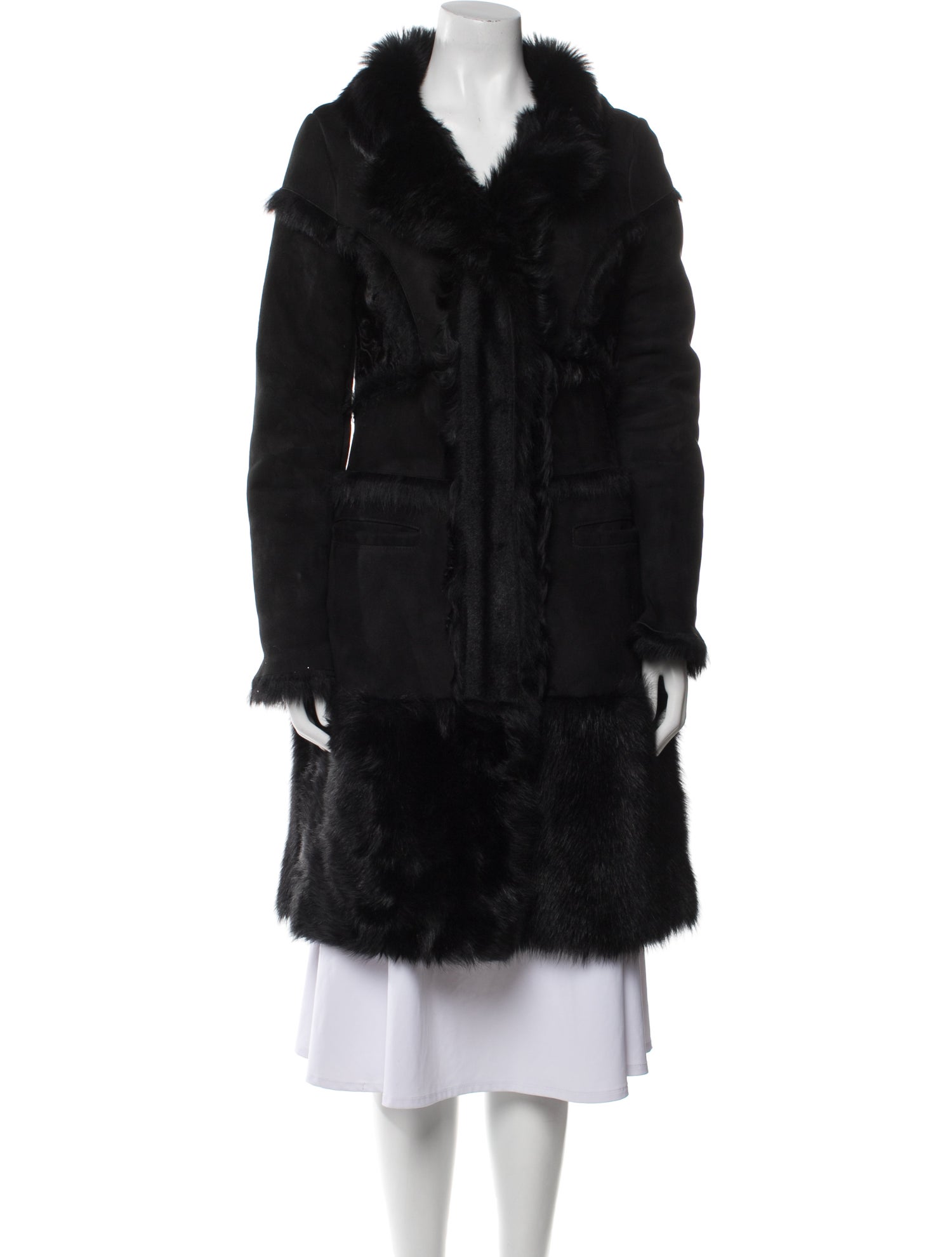 Prada Vintage Late 2000's - Early 2010's Faux Fur Coat