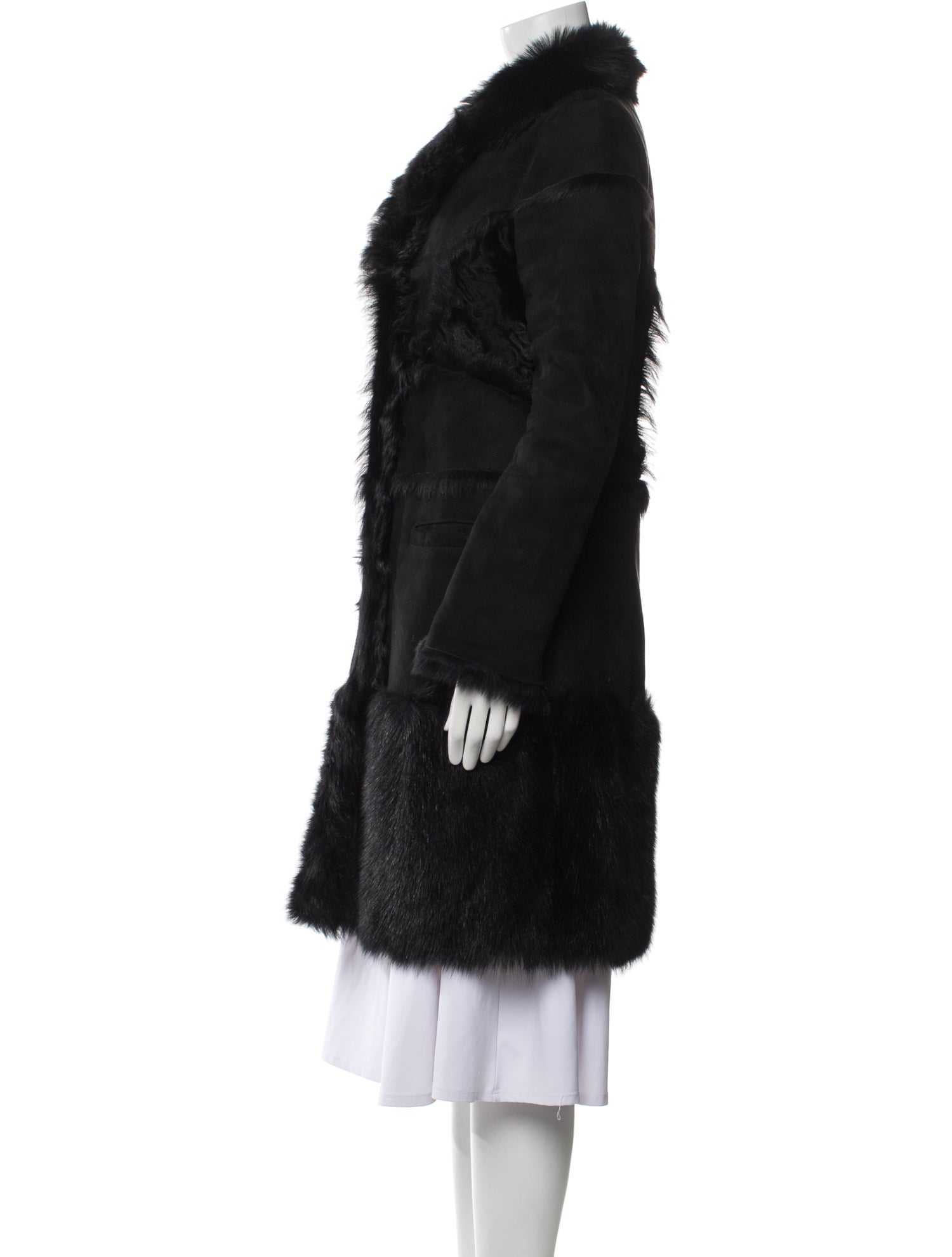 Prada Vintage Late 2000's - Early 2010's Faux Fur Coat