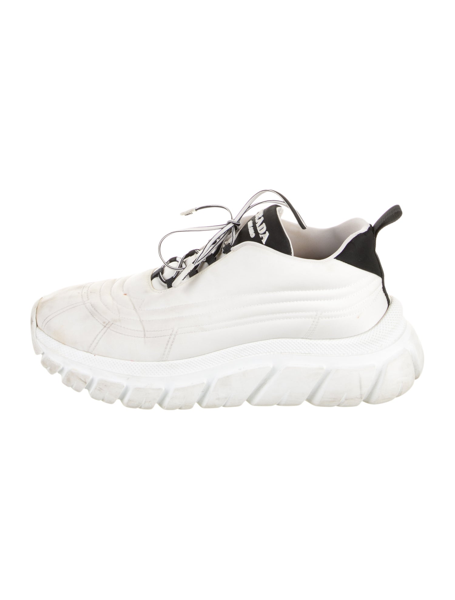 Prada Nylon Colorblock Pattern Sneakers